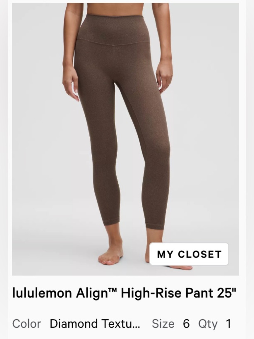 Lululemon align Leggings - espresso houndstooth - like new
